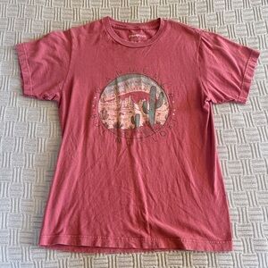 100% Cotton Rose Graphic Tee - Desert Cactus Motif
